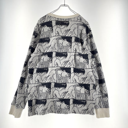 【中古品】【メンズ】 × AKIRA アキラ 別注 コラボ SYRINGE JACQURD L/S TOP シリンジ ジャガード ロングスリーブ トップ 長袖 Tシャツ 149-260408-yo-16-fuzh サイズ：M カラー：柄 万代Net店