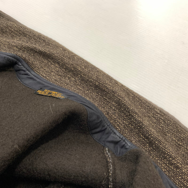 【中古品】【メンズ】 FULLCOUNT フルカウント BROWN'S BEACH ROUND COLLER JACKET BBJ7-003 ブラウンズビーチ ラウンド コラー ジャケット アウター 145-260410-ko-13-tei サイズ：38 カラー：ブラウン 万代Net店