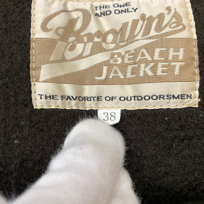 【中古品】【メンズ】 FULLCOUNT フルカウント BROWN'S BEACH ROUND COLLER JACKET BBJ7-003 ブラウンズビーチ ラウンド コラー ジャケット アウター 145-260410-ko-13-tei サイズ：38 カラー：ブラウン 万代Net店