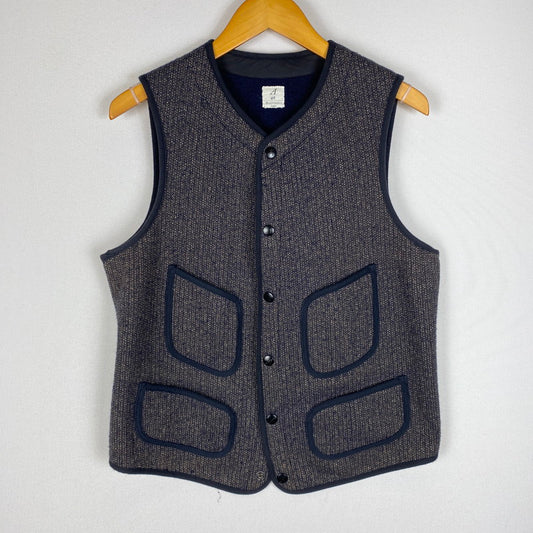 【中古品】【メンズ】 ANATOMICA アナトミカ BB CLOTH VEST 530-452-07 ビーチ クロス ベスト ライトアウター 140-260413-ks-10-fuzh サイズ：40 カラー：ネイビー 万代Net店