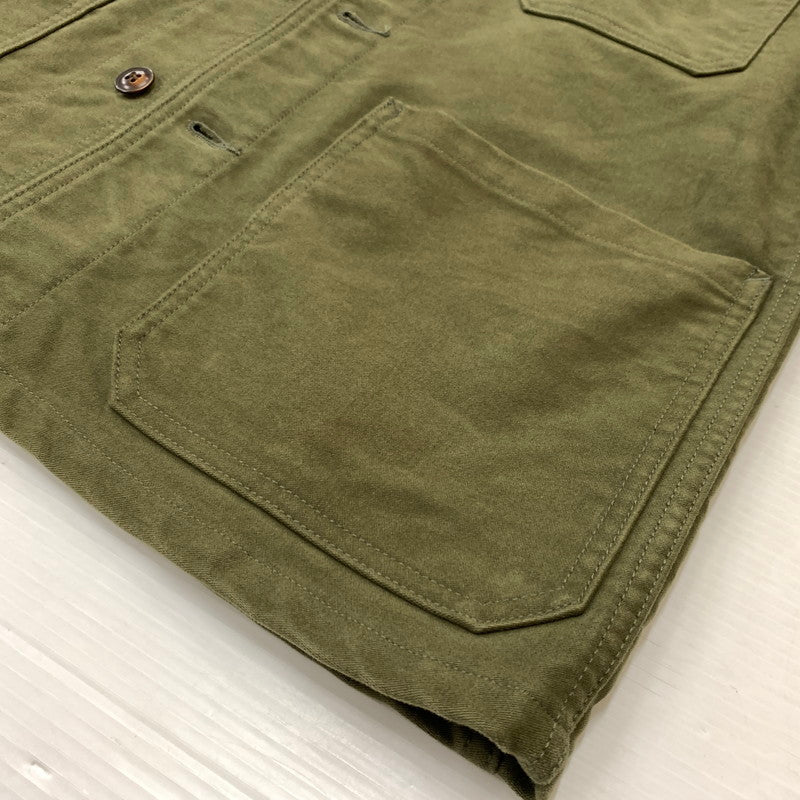 【中古品】【メンズ】 FOB FACTORY エフオービーファクトリー FRENCH MOLESKIN JACKET F2373 フレンチ モールスキン ジャケット アウター ワークジャケット 145-260410-ko-11-tei サイズ：2 カラー：カーキ 万代Net店