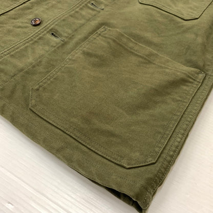 【中古品】【メンズ】 FOB FACTORY エフオービーファクトリー FRENCH MOLESKIN JACKET F2373 フレンチ モールスキン ジャケット アウター ワークジャケット 145-260410-ko-11-tei サイズ：2 カラー：カーキ 万代Net店