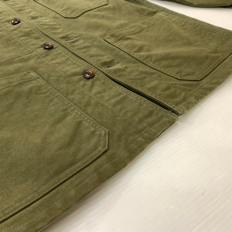 【中古品】【メンズ】 FOB FACTORY エフオービーファクトリー FRENCH MOLESKIN JACKET F2373 フレンチ モールスキン ジャケット アウター ワークジャケット 145-260410-ko-11-tei サイズ：2 カラー：カーキ 万代Net店