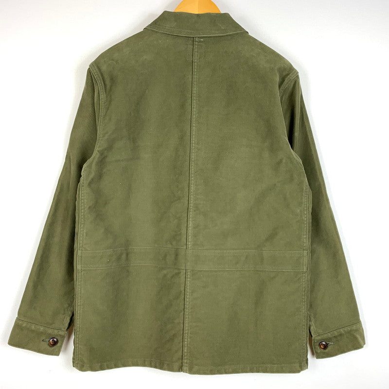 【中古品】【メンズ】 FOB FACTORY エフオービーファクトリー FRENCH MOLESKIN JACKET F2373 フレンチ モールスキン ジャケット アウター ワークジャケット 145-260410-ko-11-tei サイズ：2 カラー：カーキ 万代Net店