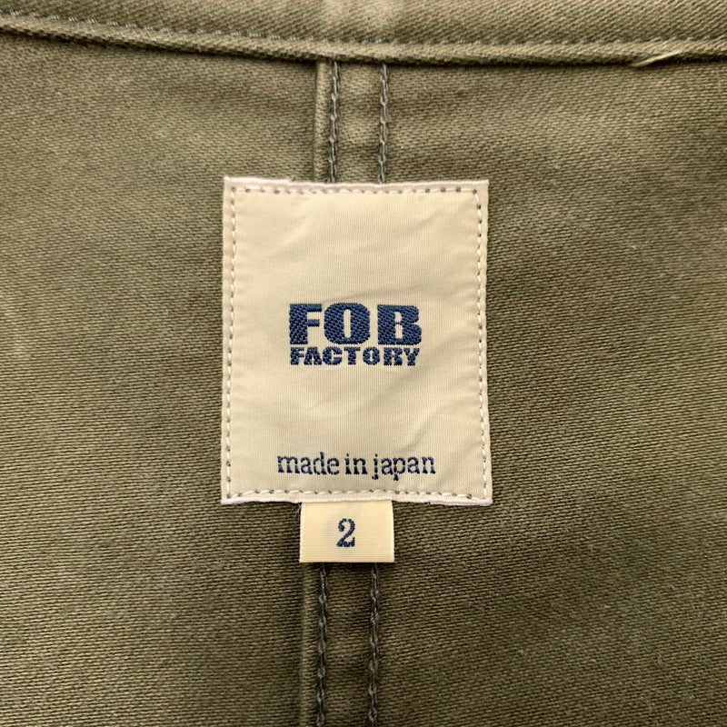 【中古品】【メンズ】 FOB FACTORY エフオービーファクトリー FRENCH MOLESKIN JACKET F2373 フレンチ モールスキン ジャケット アウター ワークジャケット 145-260410-ko-11-tei サイズ：2 カラー：カーキ 万代Net店