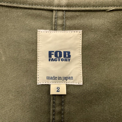 【中古品】【メンズ】 FOB FACTORY エフオービーファクトリー FRENCH MOLESKIN JACKET F2373 フレンチ モールスキン ジャケット アウター ワークジャケット 145-260410-ko-11-tei サイズ：2 カラー：カーキ 万代Net店