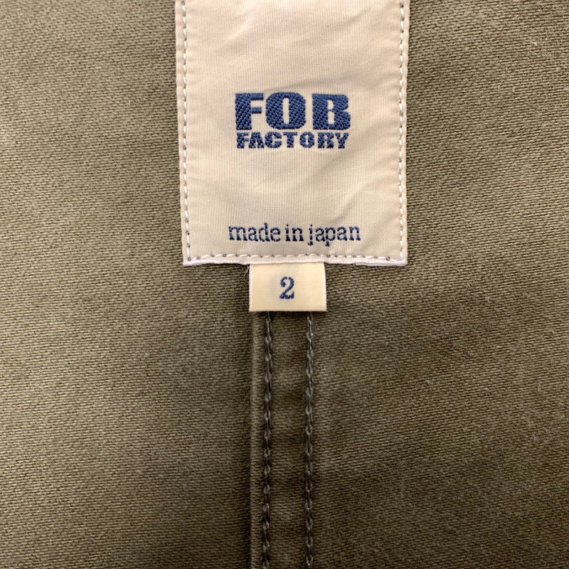 【中古品】【メンズ】 FOB FACTORY エフオービーファクトリー FRENCH MOLESKIN JACKET F2373 フレンチ モールスキン ジャケット アウター ワークジャケット 145-260410-ko-11-tei サイズ：2 カラー：カーキ 万代Net店