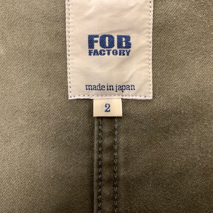 【中古品】【メンズ】 FOB FACTORY エフオービーファクトリー FRENCH MOLESKIN JACKET F2373 フレンチ モールスキン ジャケット アウター ワークジャケット 145-260410-ko-11-tei サイズ：2 カラー：カーキ 万代Net店