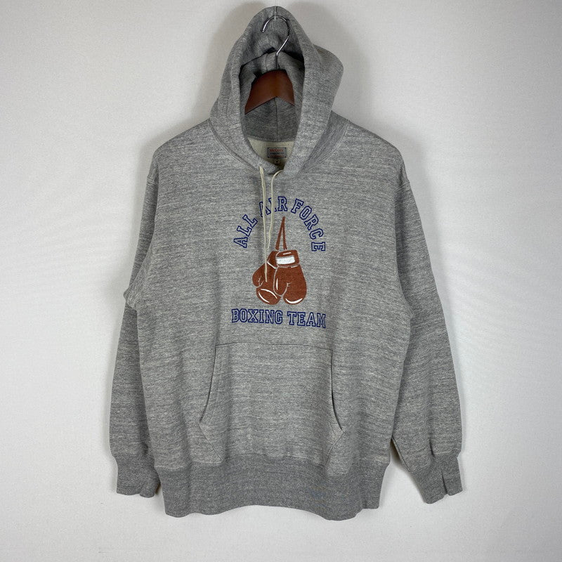 【中古品】【メンズ】 The REAL McCOY'S ザリアルマッコイズ 10oz MILITARY PRINT HOODED SWEATSHIRT MC24108 10オンス ミリタリー プリント フーデッド スウェットシャツ トップス プルオーバーパーカー 145-260413-ks-10-tei サイズ：M カラー：グレー 万代Net店