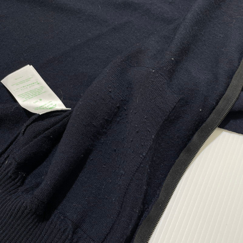 【中古品】【メンズ】 JOHN SMEDLEY ジョン スメドレー MERINO WOOL ZIP PARKA メリノ ウール ジップパーカー トップス フルジップパーカー 141-260523-ko-14-tei サイズ：M カラー：ブラック系 万代Net店
