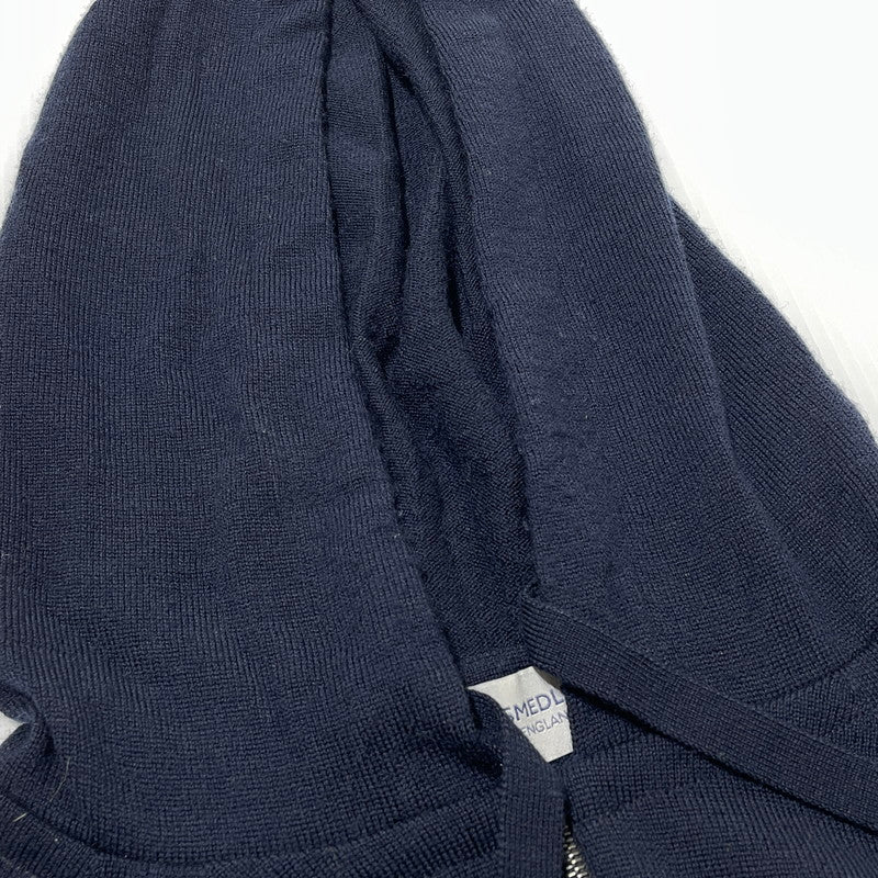 【中古品】【メンズ】 JOHN SMEDLEY ジョン スメドレー MERINO WOOL ZIP PARKA メリノ ウール ジップパーカー トップス フルジップパーカー 141-260523-ko-14-tei サイズ：M カラー：ブラック系 万代Net店