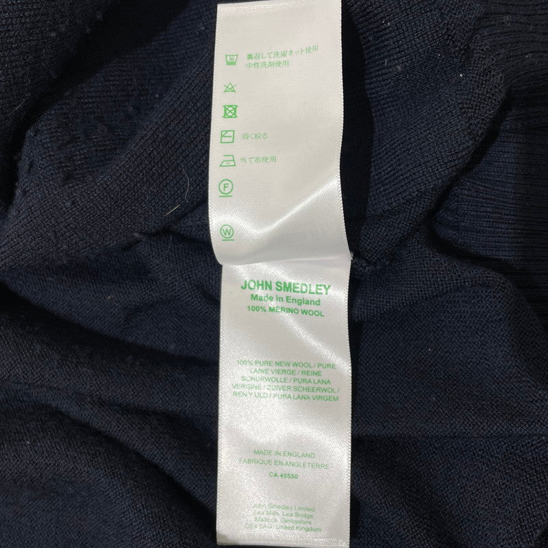 【中古品】【メンズ】 JOHN SMEDLEY ジョン スメドレー MERINO WOOL ZIP PARKA メリノ ウール ジップパーカー トップス フルジップパーカー 141-260523-ko-14-tei サイズ：M カラー：ブラック系 万代Net店