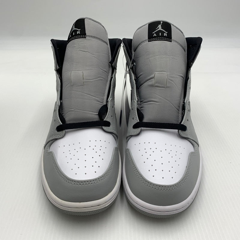【中古品】【メンズ】 NIKE ナイキ AIR JORDAN 1 MID LIGHT SMOKE GREY WHITE BLACK 554724-092 エアジョーダン1 ミッド スニーカー 靴 シューズ 160-260711-ko-08-tei サイズ：29cm カラー：ホワイトグレー 万代Net店