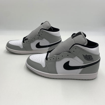 【中古品】【メンズ】 NIKE ナイキ AIR JORDAN 1 MID LIGHT SMOKE GREY WHITE BLACK 554724-092 エアジョーダン1 ミッド スニーカー 靴 シューズ 160-260711-ko-08-tei サイズ：29cm カラー：ホワイトグレー 万代Net店