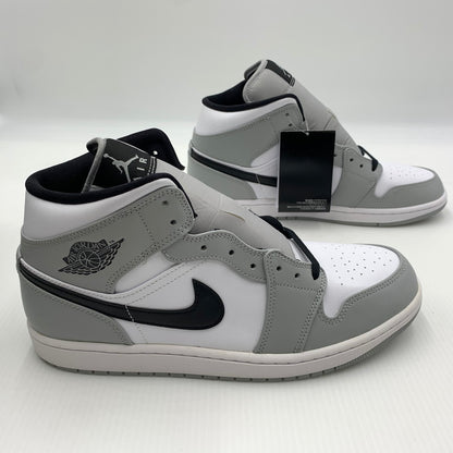 【中古品】【メンズ】 NIKE ナイキ AIR JORDAN 1 MID LIGHT SMOKE GREY WHITE BLACK 554724-092 エアジョーダン1 ミッド スニーカー 靴 シューズ 160-260711-ko-08-tei サイズ：29cm カラー：ホワイトグレー 万代Net店