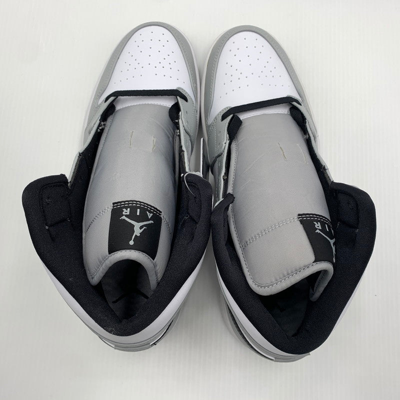 【中古品】【メンズ】 NIKE ナイキ AIR JORDAN 1 MID LIGHT SMOKE GREY WHITE BLACK 554724-092 エアジョーダン1 ミッド スニーカー 靴 シューズ 160-260711-ko-08-tei サイズ：29cm カラー：ホワイトグレー 万代Net店