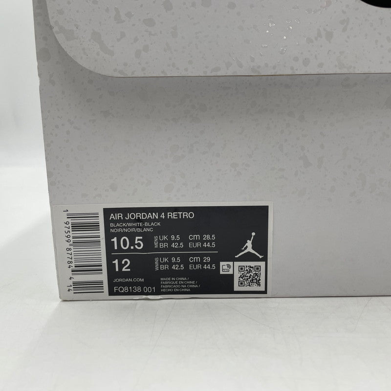 【中古品】【メンズ】 AIR JORDAN 4 RETRO "WHITE THUNDER" FQ8138-001 エアジョーダン4 レトロ ホワイト サンダー スニーカー 靴 シューズ 160-260415-yo-06-fuzh サイズ：28.5cm カラー：ブラック/ホワイト 万代Net店