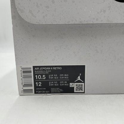 【中古品】【メンズ】 AIR JORDAN 4 RETRO "WHITE THUNDER" FQ8138-001 エアジョーダン4 レトロ ホワイト サンダー スニーカー 靴 シューズ 160-260415-yo-06-fuzh サイズ：28.5cm カラー：ブラック/ホワイト 万代Net店