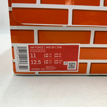 【中古品】【メンズ】 NIKE ナイキ × OFF-WHITE オフホワイト 別注 コラボ AIR FORCE 1 MID GRAFFITI DR0500-100 エアフォース1 ミッド スニーカー 靴 シューズ 160-260627-ko-03-tei サイズ：29cm カラー：ホワイト 万代Net店