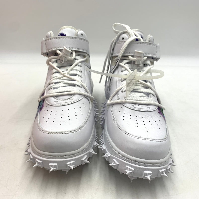 【中古品】【メンズ】 NIKE ナイキ × OFF-WHITE オフホワイト 別注 コラボ AIR FORCE 1 MID GRAFFITI DR0500-100 エアフォース1 ミッド スニーカー 靴 シューズ 160-260627-ko-03-tei サイズ：29cm カラー：ホワイト 万代Net店