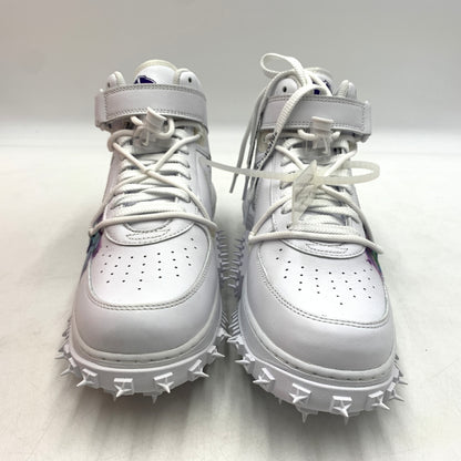 【中古品】【メンズ】 NIKE ナイキ × OFF-WHITE オフホワイト 別注 コラボ AIR FORCE 1 MID GRAFFITI DR0500-100 エアフォース1 ミッド スニーカー 靴 シューズ 160-260627-ko-03-tei サイズ：29cm カラー：ホワイト 万代Net店