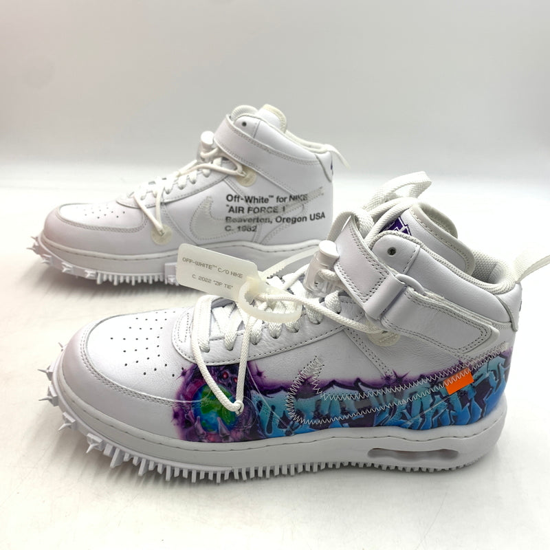 【中古品】【メンズ】 NIKE ナイキ × OFF-WHITE オフホワイト 別注 コラボ AIR FORCE 1 MID GRAFFITI DR0500-100 エアフォース1 ミッド スニーカー 靴 シューズ 160-260627-ko-03-tei サイズ：29cm カラー：ホワイト 万代Net店