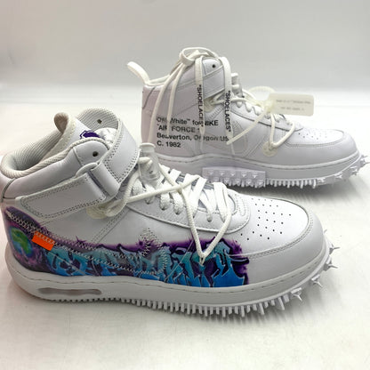 【中古品】【メンズ】 NIKE ナイキ × OFF-WHITE オフホワイト 別注 コラボ AIR FORCE 1 MID GRAFFITI DR0500-100 エアフォース1 ミッド スニーカー 靴 シューズ 160-260627-ko-03-tei サイズ：29cm カラー：ホワイト 万代Net店