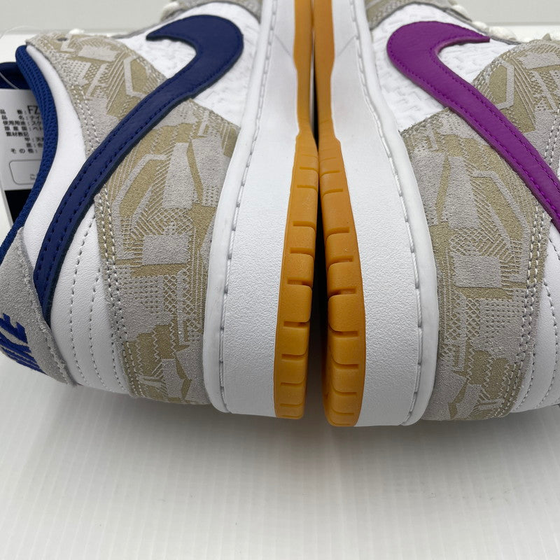 【中古品】【メンズ】 NIKE SB ナイキ エスビー × RAYSSA LEAL ライッサ レアウ DUNK LOW PRM PURE PLATINUM AND VIVID PURPLE FZ5251-001 ダンク ロー スニーカー 160-260629-sa-17-tei サイズ：29.5 カラー：ホワイトパープル 万代Net店