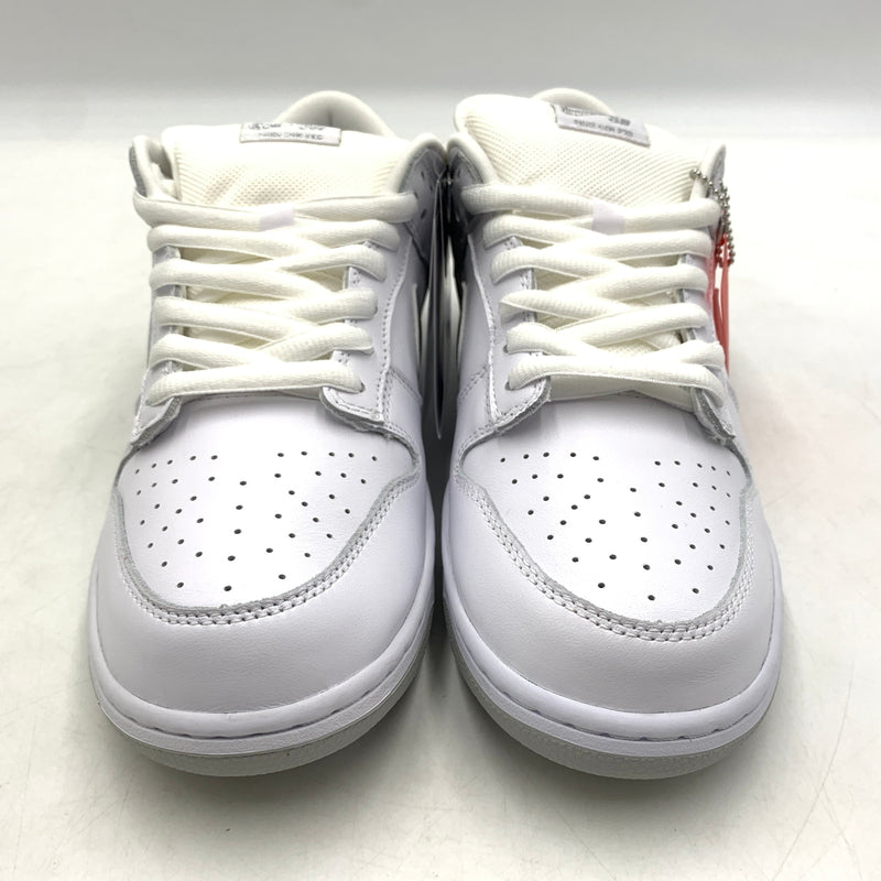 【中古品】【メンズ】 NIKE ナイキ × Supreme シュプリーム 別注 コラボ 25AW DUNK LOW WHITE METALLIC SILVER HQ8487-100 ダンク ロー スニーカー 靴 シューズ 160-260627-ko-01-tei サイズ：28.5cm カラー：ホワイト 万代Net店