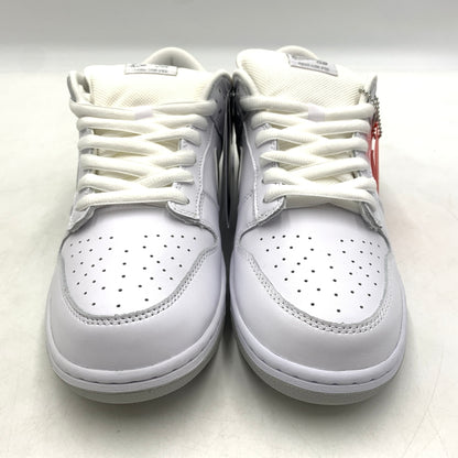 【中古品】【メンズ】 NIKE ナイキ × Supreme シュプリーム 別注 コラボ 25AW DUNK LOW WHITE METALLIC SILVER HQ8487-100 ダンク ロー スニーカー 靴 シューズ 160-260627-ko-01-tei サイズ：28.5cm カラー：ホワイト 万代Net店