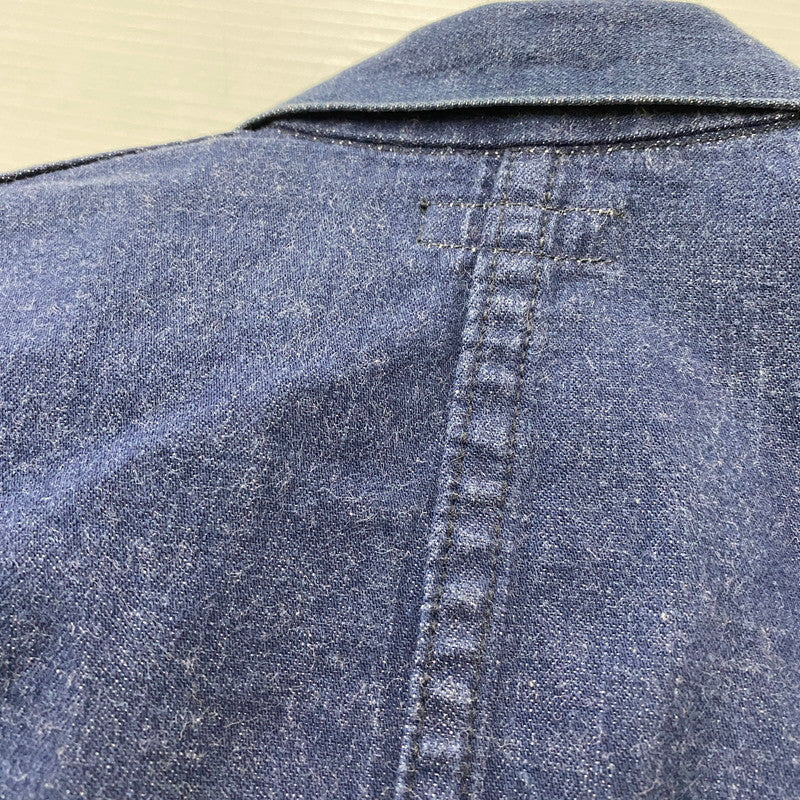【中古品】【メンズ】 HELLER'S CAFÉ ヘラーズ カフェ DENIM COVERALL JACKET デニム カバーオール ジャケット ライトアウター 145-260410-ks-01-tei サイズ：36 カラー：インディゴ 万代Net店
