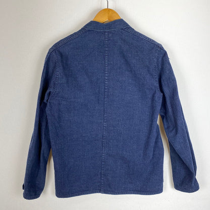 【中古品】【メンズ】 HELLER'S CAFÉ ヘラーズ カフェ DENIM COVERALL JACKET デニム カバーオール ジャケット ライトアウター 145-260410-ks-01-tei サイズ：36 カラー：インディゴ 万代Net店