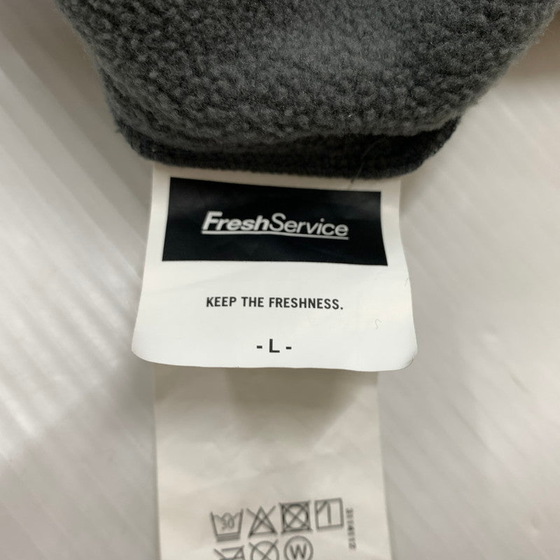 【中古品】【メンズ】 FRESH SERVICE フレッシュサービス FLEECE TRACKSUIT SET UP FSR243-90134 フリース トラックスーツ セットアップ フリースジャケット フリースパンツ 140-260410-ko-25-tei サイズ：L カラー：グレー 万代Net店