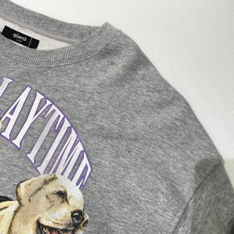 【中古品】【メンズ】 GLAMB グラム × 龍が如く8 別注コラボ CHITOSE FUJINOMIYA SWEAT GB0324 LD06 チトセフジノミヤ スウェット 長袖 トップス トレーナー 142-260915-yo-10-teih サイズ：L カラー：グレー 万代Net店