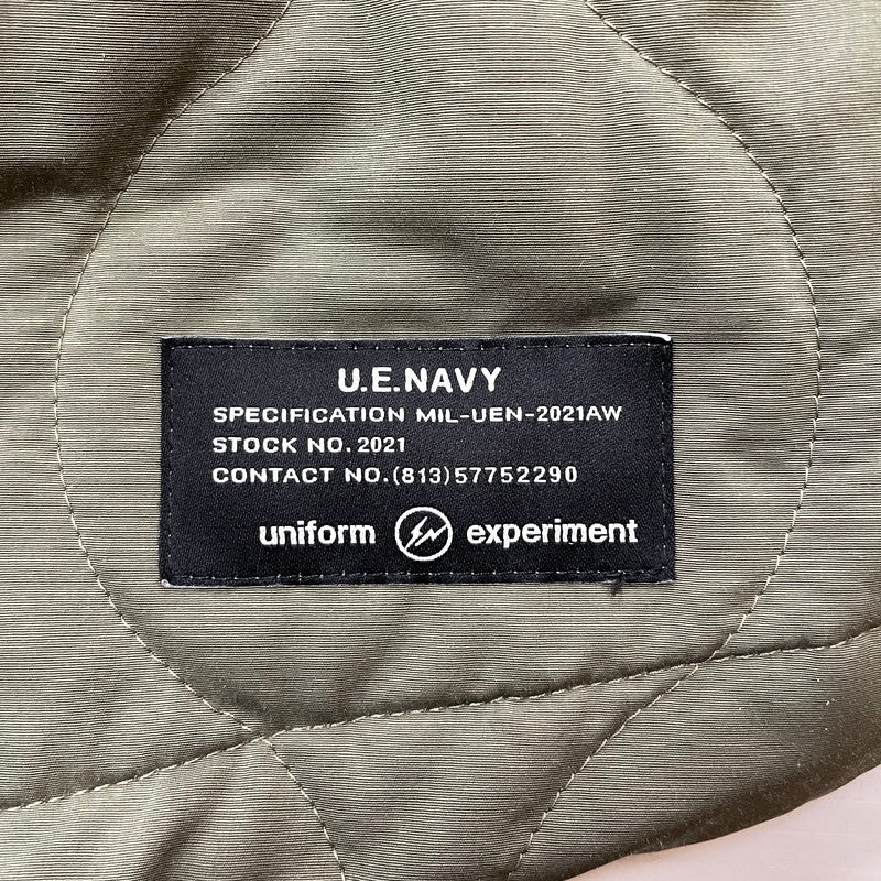 【中古品】【メンズ】 uniform experiment ユニフォームエクスペリメント QUILTING PULLOVER SMOCK UE-202018 キルティング プルオーバー スモック アウター 142-260806-ss-10-tei サイズ：3 カラー：カーキ 万代Net店