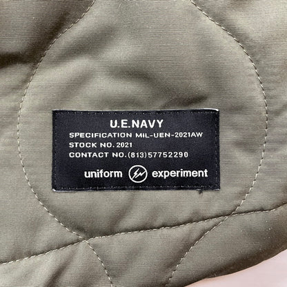 【中古品】【メンズ】 uniform experiment ユニフォームエクスペリメント QUILTING PULLOVER SMOCK UE-202018 キルティング プルオーバー スモック アウター 142-260806-ss-10-tei サイズ：3 カラー：カーキ 万代Net店