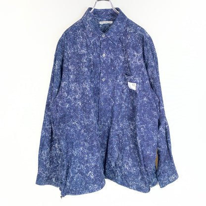 【中古品】【メンズ】 uniform experiment ユニフォームエクスペリメント 25SS INDIGO PRINT DRAWCORD SHIRT UE-250008 インディゴ プリント ドローコード シャツ 長袖 トップス 142-260413-ks-07-tei サイズ：4 カラー：総柄 万代Net店