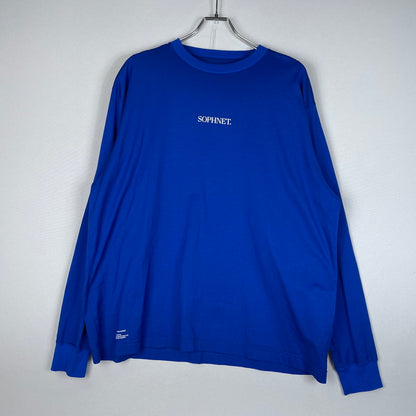 【中古品】【メンズ】 SOPH. ソフネット STOCKHOLM. L/S TEE SPNT-252068 ストックホルム ロングスリーブ Tシャツ 長袖 トップス 142-260623-yo-07-tei サイズ：3 カラー：ブルー 万代Net店