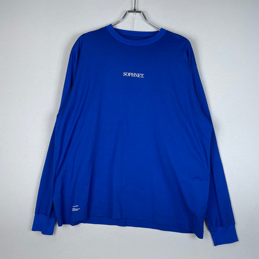 【中古品】【メンズ】 SOPH. ソフネット STOCKHOLM. L/S TEE SPNT-252068 ストックホルム ロングスリーブ Tシャツ 長袖 トップス 142-260623-yo-07-tei サイズ：3 カラー：ブルー 万代Net店