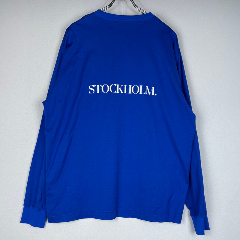 【中古品】【メンズ】 SOPH. ソフネット STOCKHOLM. L/S TEE SPNT-252068 ストックホルム ロングスリーブ Tシャツ 長袖 トップス 142-260623-yo-07-tei サイズ：3 カラー：ブルー 万代Net店