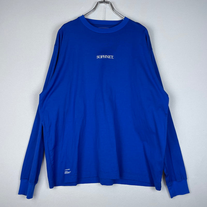 【中古品】【メンズ】 SOPH. ソフネット STOCKHOLM. L/S TEE SPNT-252068 ストックホルム ロングスリーブ Tシャツ 長袖 トップス 142-260623-yo-07-tei サイズ：3 カラー：ブルー 万代Net店