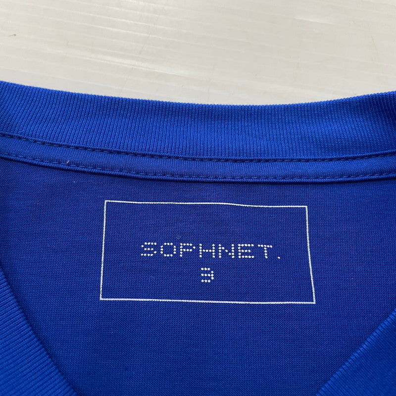 【中古品】【メンズ】 SOPH. ソフネット STOCKHOLM. L/S TEE SPNT-252068 ストックホルム ロングスリーブ Tシャツ 長袖 トップス 142-260623-yo-07-tei サイズ：3 カラー：ブルー 万代Net店