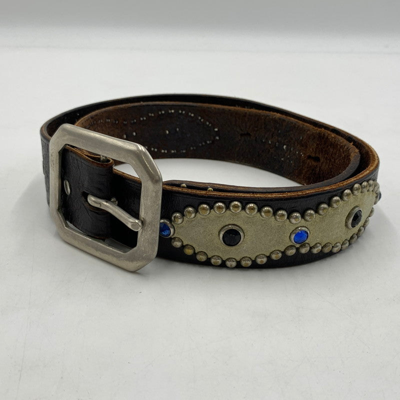 【現状渡し品】【メンズ】 HTC エイチ ティー シー FLOWER CARVING PEANUT BELT フラワーカービング ピーナッツベルト アクセサリー 205-260503-ko-14-tei サイズ：34 カラー：ブラック 万代Net店