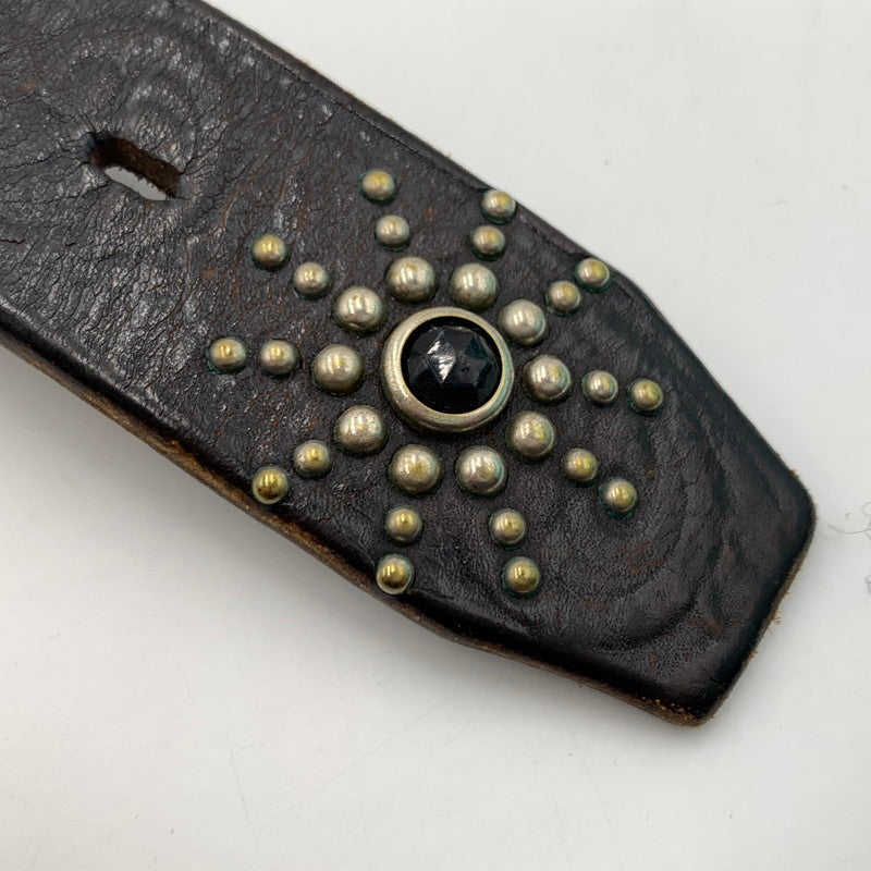 【現状渡し品】【メンズ】 HTC エイチ ティー シー FLOWER CARVING PEANUT BELT フラワーカービング ピーナッツベルト アクセサリー 205-260503-ko-14-tei サイズ：34 カラー：ブラック 万代Net店