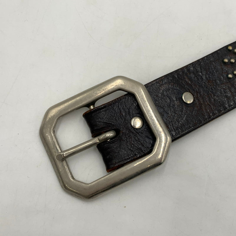 【現状渡し品】【メンズ】 HTC エイチ ティー シー FLOWER CARVING PEANUT BELT フラワーカービング ピーナッツベルト アクセサリー 205-260503-ko-14-tei サイズ：34 カラー：ブラック 万代Net店