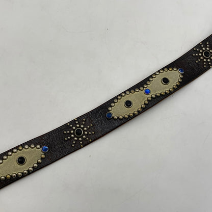 【現状渡し品】【メンズ】 HTC エイチ ティー シー FLOWER CARVING PEANUT BELT フラワーカービング ピーナッツベルト アクセサリー 205-260503-ko-14-tei サイズ：34 カラー：ブラック 万代Net店