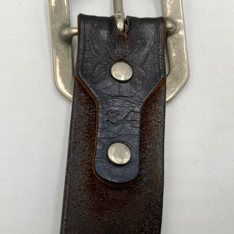 【現状渡し品】【メンズ】 HTC エイチ ティー シー FLOWER CARVING PEANUT BELT フラワーカービング ピーナッツベルト アクセサリー 205-260503-ko-14-tei サイズ：34 カラー：ブラック 万代Net店
