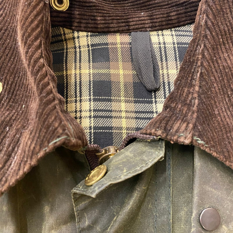 【ジャンク品】【メンズ】 Barbour バーブァー A100 BEDALE OIL JACKET 0082444 A100 ビデイル オイル ジャケット アウター 144-260410-ks-05-tei サイズ：86cm/34IN カラー：カーキ 万代Net店