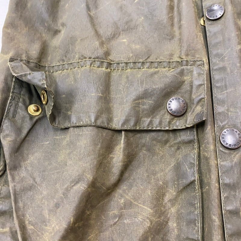 【ジャンク品】【メンズ】 Barbour バーブァー A100 BEDALE OIL JACKET 0082444 A100 ビデイル オイル ジャケット アウター 144-260410-ks-05-tei サイズ：86cm/34IN カラー：カーキ 万代Net店