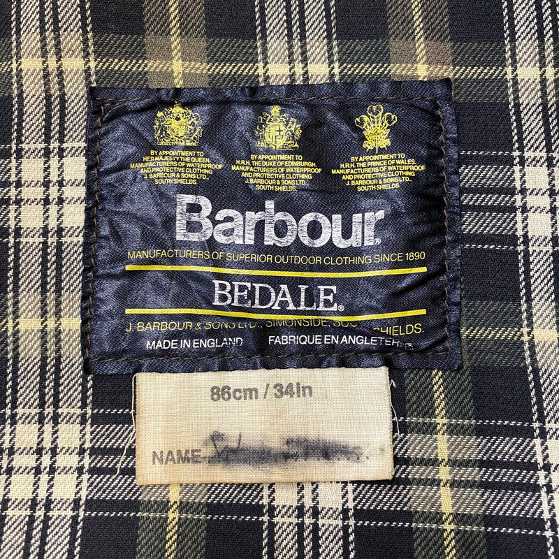 【ジャンク品】【メンズ】 Barbour バーブァー A100 BEDALE OIL JACKET 0082444 A100 ビデイル オイル ジャケット アウター 144-260410-ks-05-tei サイズ：86cm/34IN カラー：カーキ 万代Net店